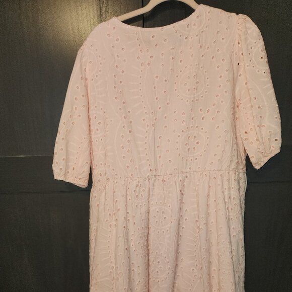 Women's eyelet dress pink - Picture 2 of 7